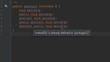 Java interface example