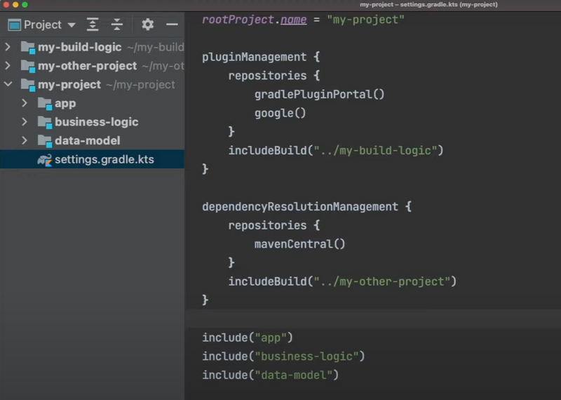 gradle'ı anlamak (understanding gradle) define subprojects