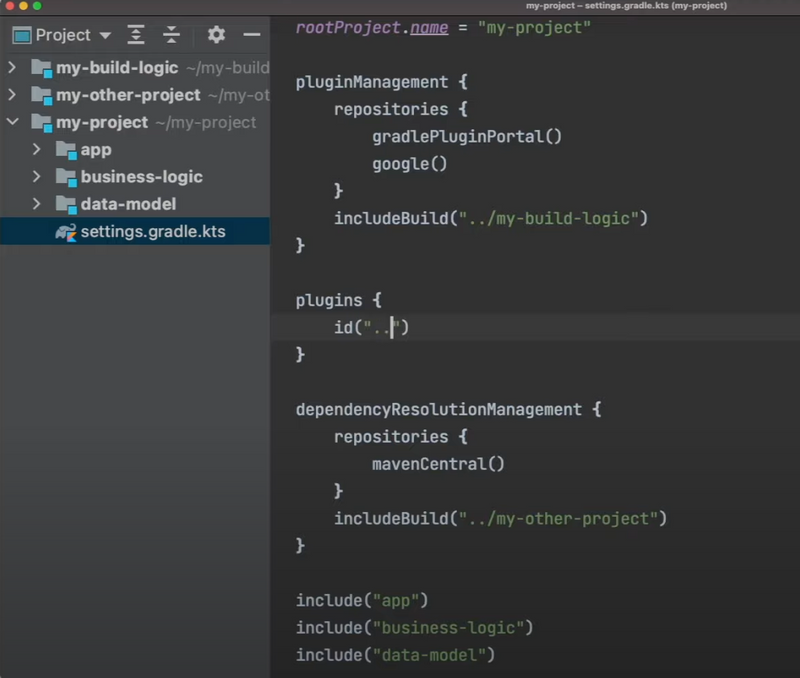 gradle'ı anlamak (understanding gradle) settings plugins