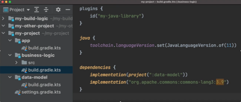 gradle'ı anlamak (understanding gradle) Declare dependencies - Other components are referred to by their coordinates made up of group, name and version.